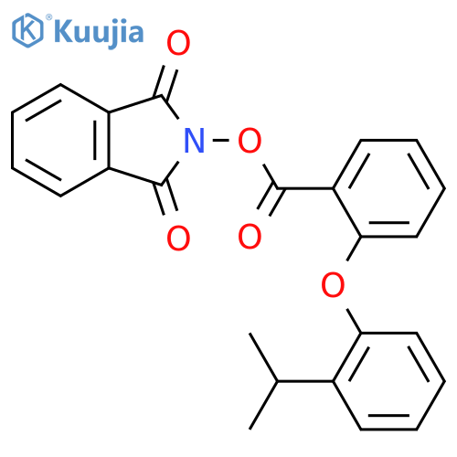 1,3-dioxo-2,3-dihydro-1H-isoindol-2-yl 2-[2-(propan-2-yl)phenoxy]benzoate structure
