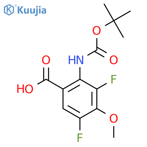 2-{[(Tert-butoxy)carbonyl]amino}-3,5-difluoro-4-methoxybenzoic acid structure