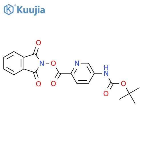 1,3-dioxo-2,3-dihydro-1H-isoindol-2-yl 5-{[(tert-butoxy)carbonyl]amino}pyridine-2-carboxylate structure