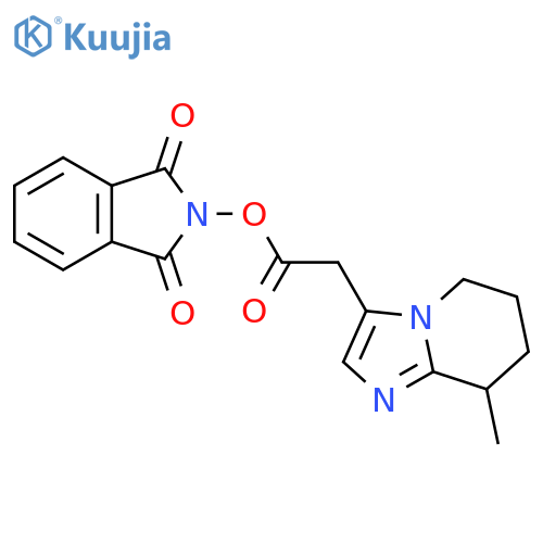 1,3-dioxo-2,3-dihydro-1H-isoindol-2-yl 2-{8-methyl-5H,6H,7H,8H-imidazo[1,2-a]pyridin-3-yl}acetate structure