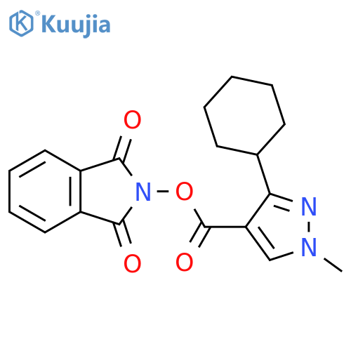 1,3-dioxo-2,3-dihydro-1H-isoindol-2-yl 3-cyclohexyl-1-methyl-1H-pyrazole-4-carboxylate structure