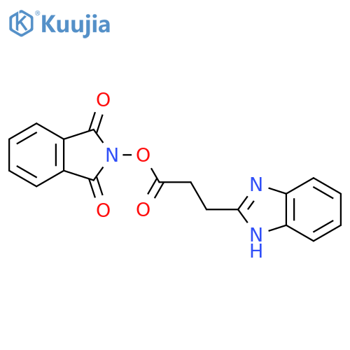 1,3-dioxo-2,3-dihydro-1H-isoindol-2-yl 3-(1H-1,3-benzodiazol-2-yl)propanoate structure