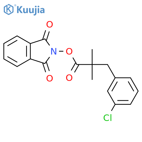 1,3-dioxo-2,3-dihydro-1H-isoindol-2-yl 3-(3-chlorophenyl)-2,2-dimethylpropanoate structure