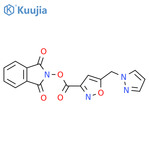 1,3-dioxo-2,3-dihydro-1H-isoindol-2-yl 5-[(1H-pyrazol-1-yl)methyl]-1,2-oxazole-3-carboxylate structure