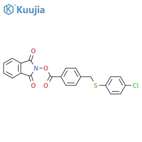1,3-dioxo-2,3-dihydro-1H-isoindol-2-yl 4-{[(4-chlorophenyl)sulfanyl]methyl}benzoate structure
