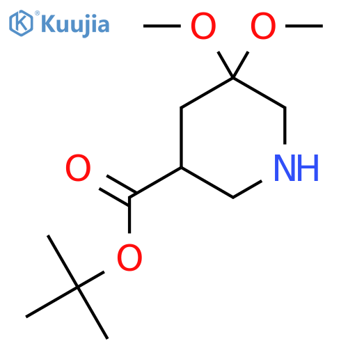Tert-butyl 5,5-dimethoxypiperidine-3-carboxylate structure