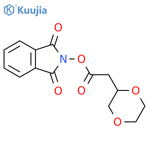 1,3-dioxo-2,3-dihydro-1H-isoindol-2-yl 2-(1,4-dioxan-2-yl)acetate structure