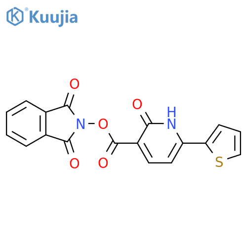 1,3-dioxo-2,3-dihydro-1H-isoindol-2-yl 2-oxo-6-(thiophen-2-yl)-1,2-dihydropyridine-3-carboxylate structure