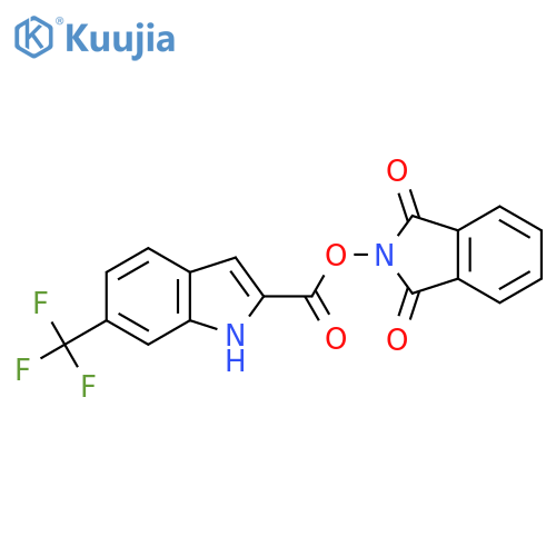 1,3-dioxo-2,3-dihydro-1H-isoindol-2-yl 6-(trifluoromethyl)-1H-indole-2-carboxylate structure