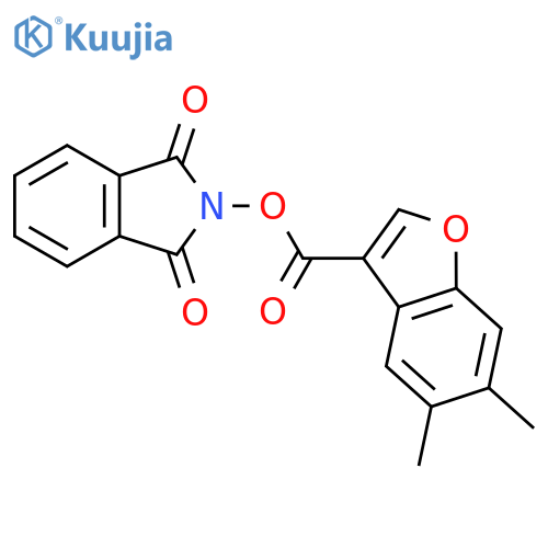 1,3-dioxo-2,3-dihydro-1H-isoindol-2-yl 5,6-dimethyl-1-benzofuran-3-carboxylate structure