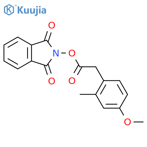1,3-dioxo-2,3-dihydro-1H-isoindol-2-yl 2-(4-methoxy-2-methylphenyl)acetate structure