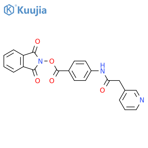 1,3-dioxo-2,3-dihydro-1H-isoindol-2-yl 4-[2-(pyridin-3-yl)acetamido]benzoate structure