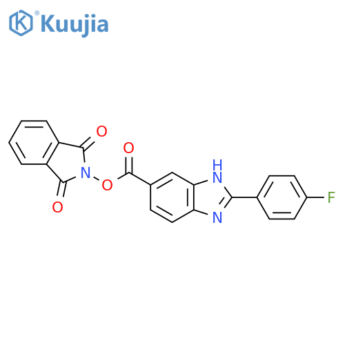 1,3-dioxo-2,3-dihydro-1H-isoindol-2-yl 2-(4-fluorophenyl)-1H-1,3-benzodiazole-6-carboxylate structure