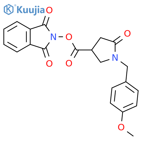 1,3-dioxo-2,3-dihydro-1H-isoindol-2-yl 1-[(4-methoxyphenyl)methyl]-5-oxopyrrolidine-3-carboxylate structure