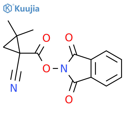 1,3-dioxo-2,3-dihydro-1H-isoindol-2-yl 1-cyano-2,2-dimethylcyclopropane-1-carboxylate structure