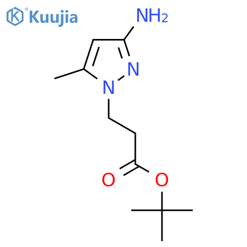 Tert-butyl 3-(3-amino-5-methylpyrazol-1-yl)propanoate structure