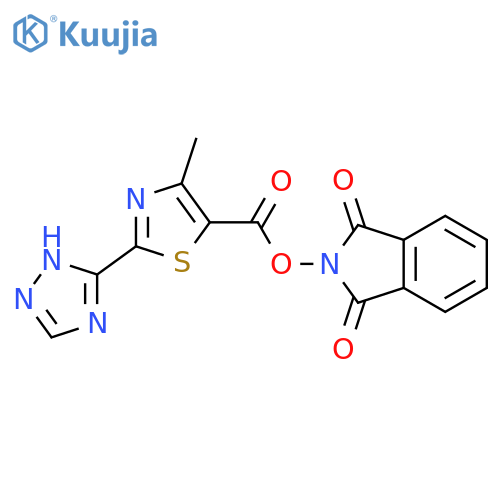 1,3-dioxo-2,3-dihydro-1H-isoindol-2-yl 4-methyl-2-(4H-1,2,4-triazol-3-yl)-1,3-thiazole-5-carboxylate structure
