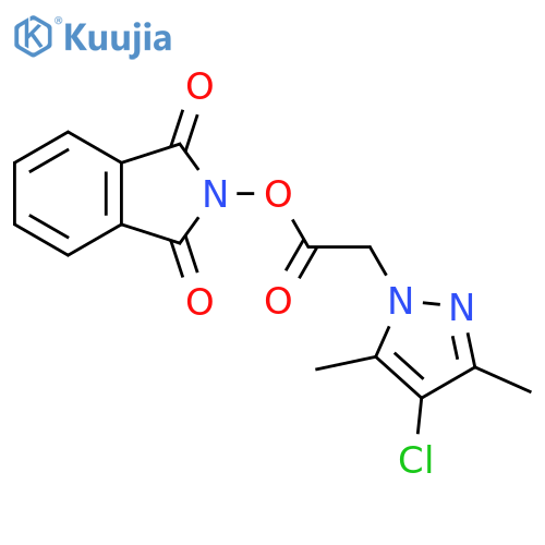 1,3-dioxo-2,3-dihydro-1H-isoindol-2-yl 2-(4-chloro-3,5-dimethyl-1H-pyrazol-1-yl)acetate structure