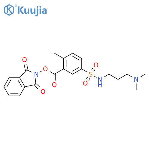 1,3-dioxo-2,3-dihydro-1H-isoindol-2-yl 5-{[3-(dimethylamino)propyl]sulfamoyl}-2-methylbenzoate structure