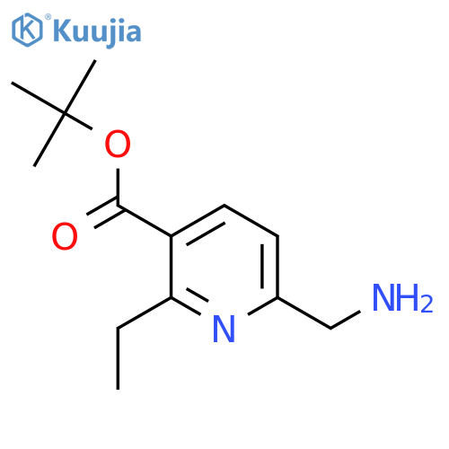 Tert-butyl 6-(aminomethyl)-2-ethylpyridine-3-carboxylate structure