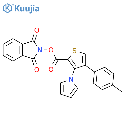 1,3-dioxo-2,3-dihydro-1H-isoindol-2-yl 4-(4-methylphenyl)-3-(1H-pyrrol-1-yl)thiophene-2-carboxylate structure