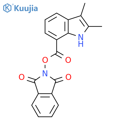 1,3-dioxo-2,3-dihydro-1H-isoindol-2-yl 2,3-dimethyl-1H-indole-7-carboxylate structure