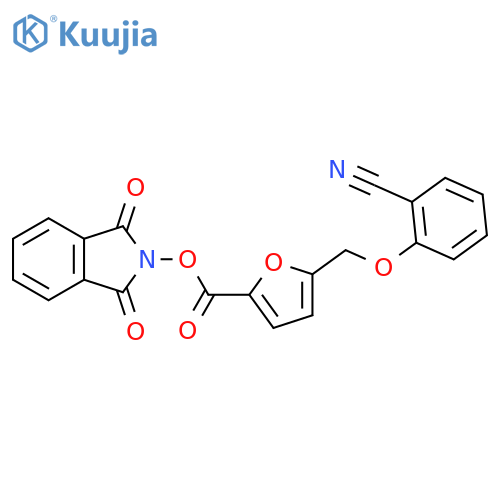 1,3-dioxo-2,3-dihydro-1H-isoindol-2-yl 5-[(2-cyanophenoxy)methyl]furan-2-carboxylate structure