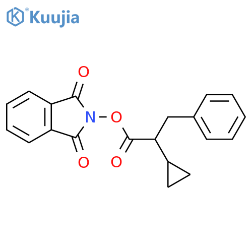 1,3-dioxo-2,3-dihydro-1H-isoindol-2-yl 2-cyclopropyl-3-phenylpropanoate structure