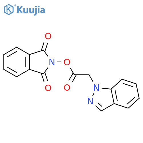 1,3-dioxo-2,3-dihydro-1H-isoindol-2-yl 2-(1H-indazol-1-yl)acetate structure