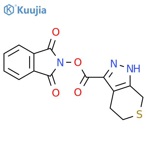 1,3-dioxo-2,3-dihydro-1H-isoindol-2-yl 1H,4H,5H,7H-thiopyrano[3,4-c]pyrazole-3-carboxylate structure