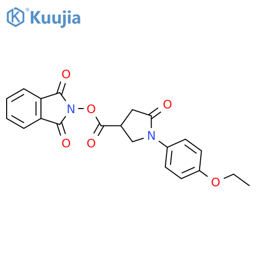 1,3-dioxo-2,3-dihydro-1H-isoindol-2-yl 1-(4-ethoxyphenyl)-5-oxopyrrolidine-3-carboxylate structure