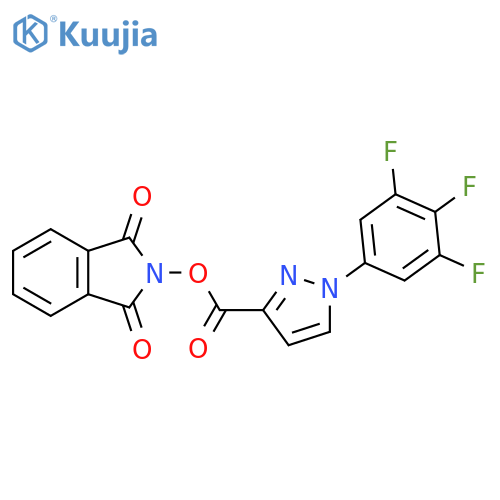 1,3-dioxo-2,3-dihydro-1H-isoindol-2-yl 1-(3,4,5-trifluorophenyl)-1H-pyrazole-3-carboxylate structure
