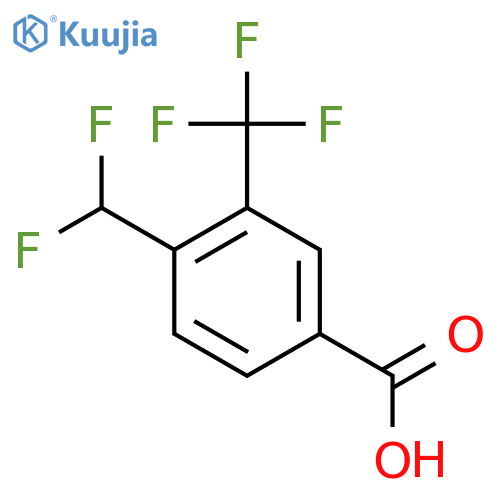 4-(Difluoromethyl)-3-(trifluoromethyl)benzoic acid structure