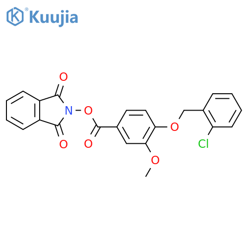 1,3-dioxo-2,3-dihydro-1H-isoindol-2-yl 4-[(2-chlorophenyl)methoxy]-3-methoxybenzoate structure