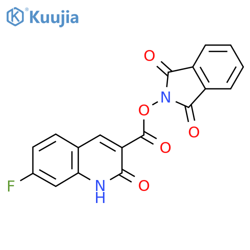 1,3-dioxo-2,3-dihydro-1H-isoindol-2-yl 7-fluoro-2-oxo-1,2-dihydroquinoline-3-carboxylate structure
