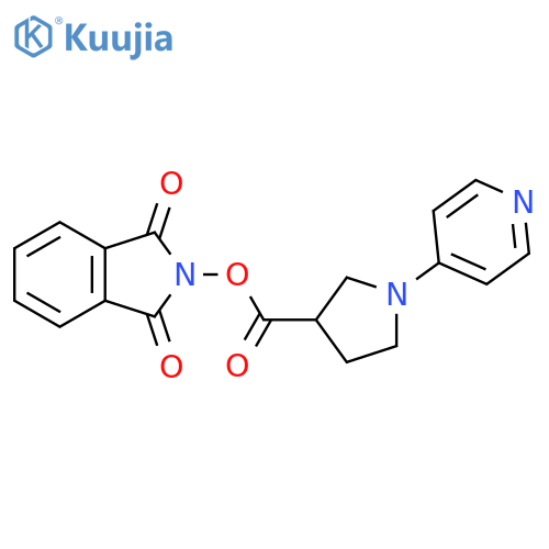 1,3-dioxo-2,3-dihydro-1H-isoindol-2-yl 1-(pyridin-4-yl)pyrrolidine-3-carboxylate structure