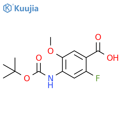 4-{[(tert-butoxy)carbonyl]amino}-2-fluoro-5-metho
xybenzoic acid structure