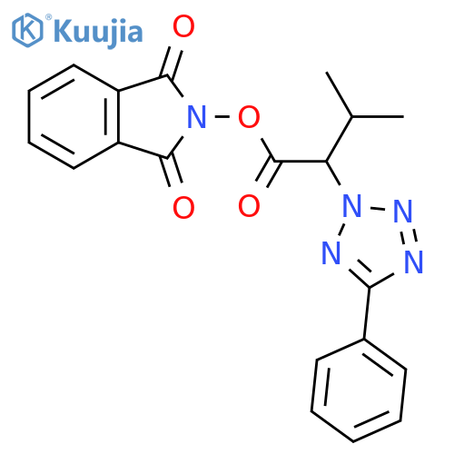 1,3-dioxo-2,3-dihydro-1H-isoindol-2-yl 3-methyl-2-(5-phenyl-2H-1,2,3,4-tetrazol-2-yl)butanoate structure