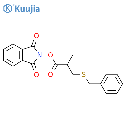 1,3-dioxo-2,3-dihydro-1H-isoindol-2-yl 3-(benzylsulfanyl)-2-methylpropanoate structure