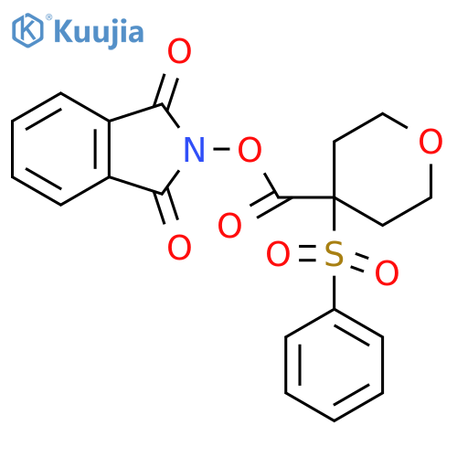1,3-dioxo-2,3-dihydro-1H-isoindol-2-yl 4-(benzenesulfonyl)oxane-4-carboxylate structure