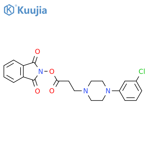 1,3-dioxo-2,3-dihydro-1H-isoindol-2-yl 3-[4-(3-chlorophenyl)piperazin-1-yl]propanoate structure