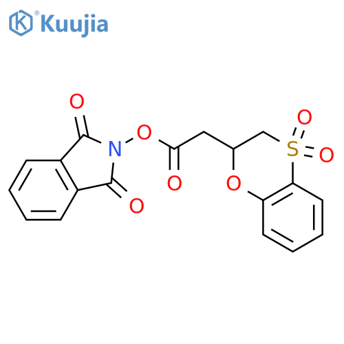 1,3-dioxo-2,3-dihydro-1H-isoindol-2-yl 2-(4,4-dioxo-2,3-dihydro-1,4lambda6-benzoxathiin-2-yl)acetate structure