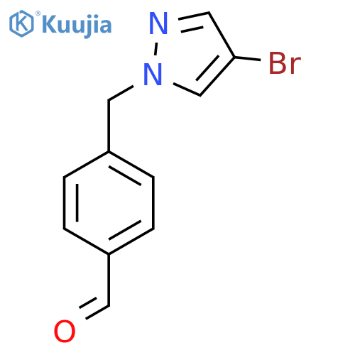 4-[(4-Bromopyrazol-1-yl)methyl]benzaldehyde structure