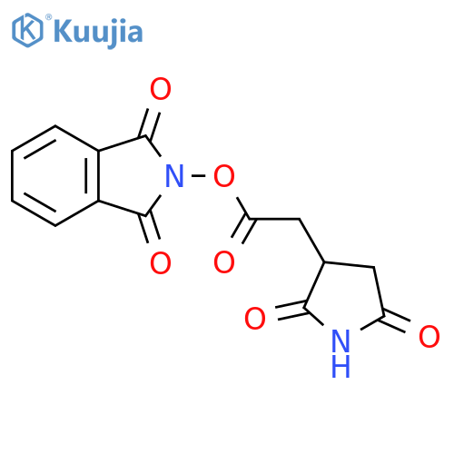 1,3-dioxo-2,3-dihydro-1H-isoindol-2-yl 2-(2,5-dioxopyrrolidin-3-yl)acetate structure