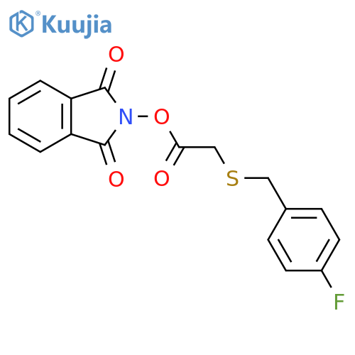 1,3-dioxo-2,3-dihydro-1H-isoindol-2-yl 2-{[(4-fluorophenyl)methyl]sulfanyl}acetate structure