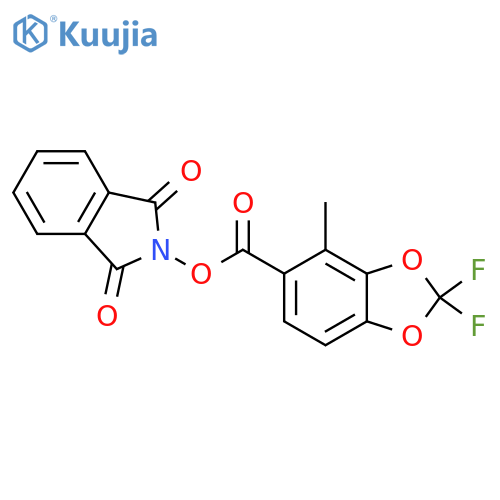 1,3-dioxo-2,3-dihydro-1H-isoindol-2-yl 2,2-difluoro-4-methyl-1,3-dioxaindane-5-carboxylate structure