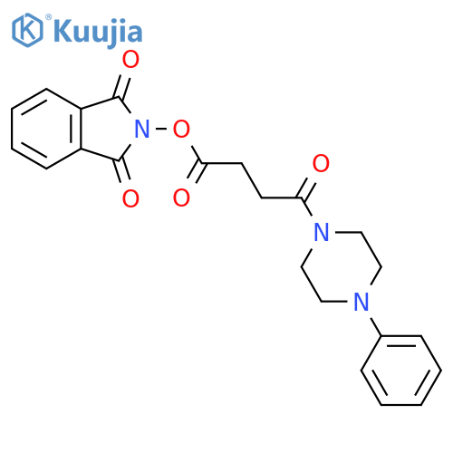 1,3-dioxo-2,3-dihydro-1H-isoindol-2-yl 4-oxo-4-(4-phenylpiperazin-1-yl)butanoate structure