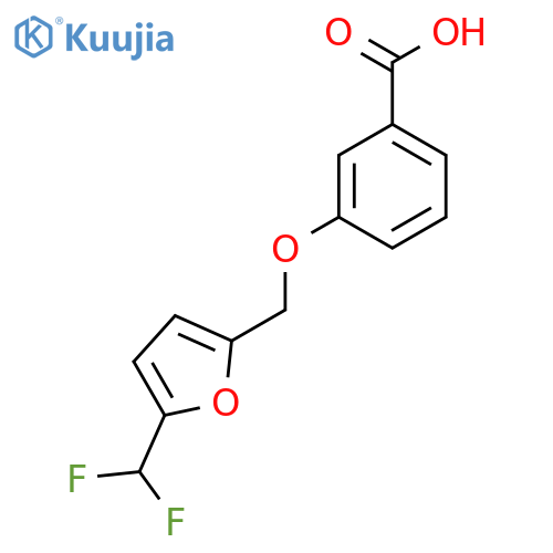 3-[[5-(Difluoromethyl)furan-2-yl]methoxy]benzoic acid structure