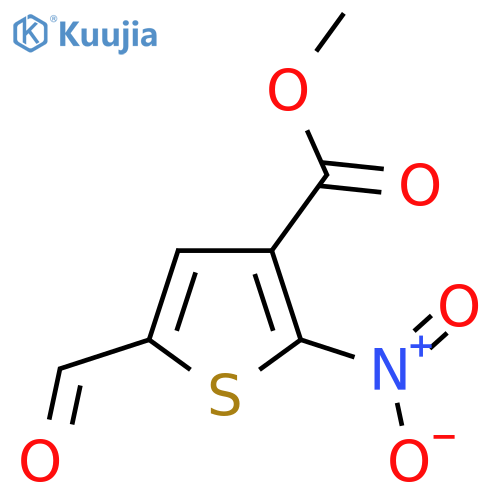 Methyl 5-formyl-2-nitrothiophene-3-carboxylate structure