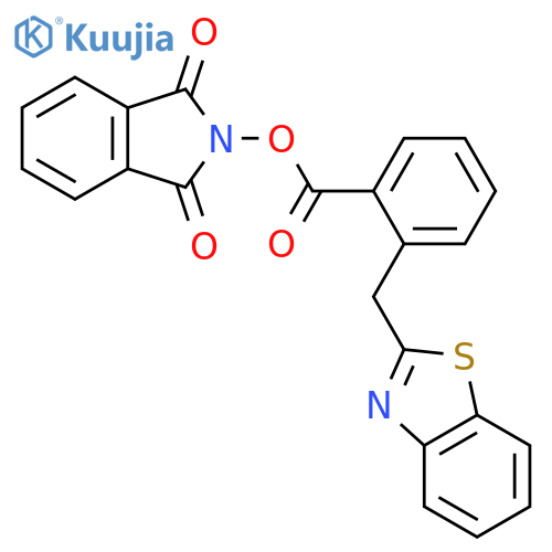 1,3-dioxo-2,3-dihydro-1H-isoindol-2-yl 2-[(1,3-benzothiazol-2-yl)methyl]benzoate structure